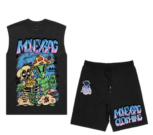 Graphic tank top shorts set