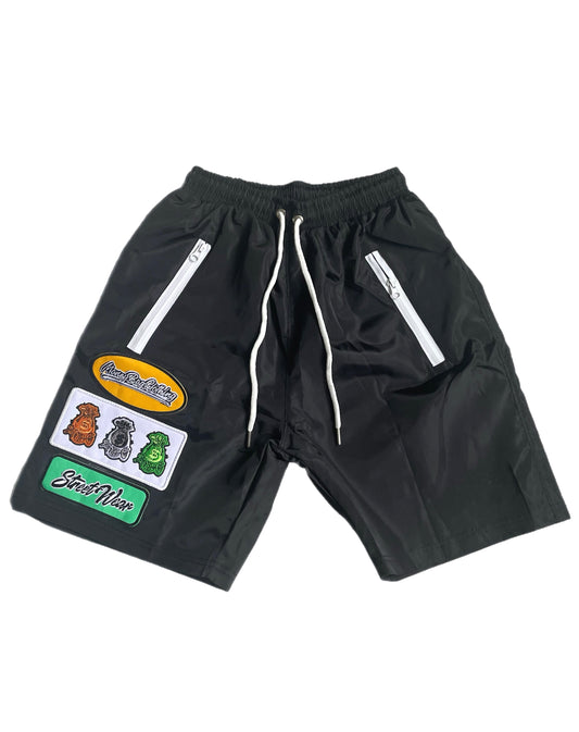 Money Bag embroidered patches windbreaker shorts