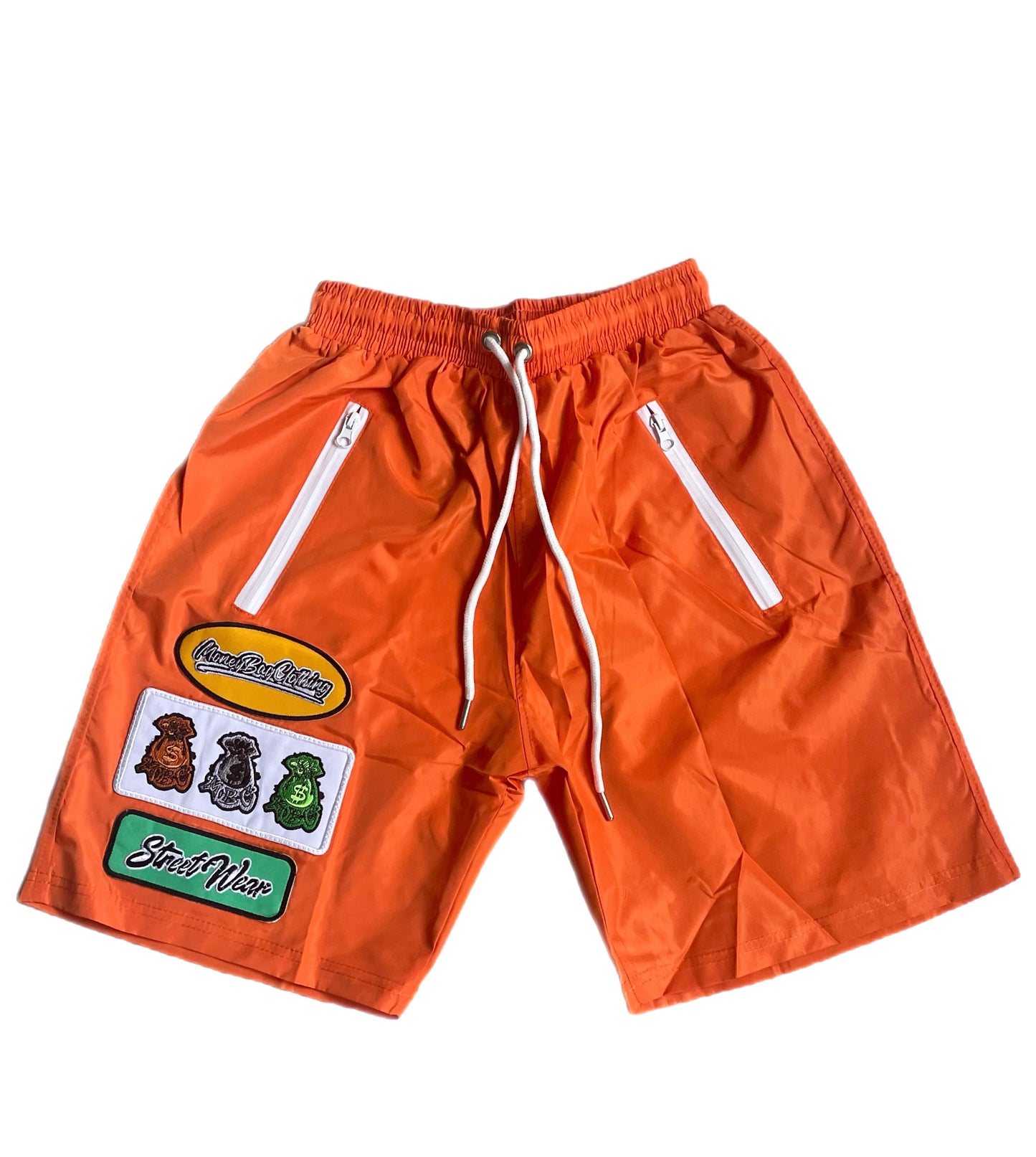 Money Bag embroidered patches windbreaker shorts